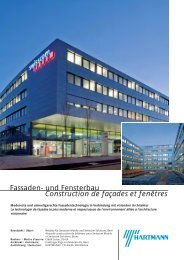 Construction de façades et fenêtres - Hartmann & Co AG