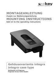 ekey home integra Montageanleitung - Gueller.ch