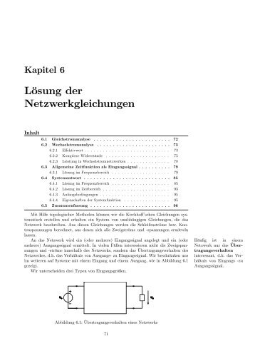 Lösung der Netzwerkgleichungen