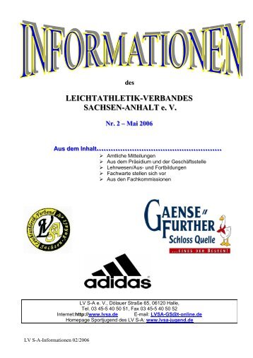 Ausgabe Nr. 2 - 2006 - Tangermünder Leichtathletikverein 1994 eV