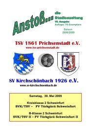 SV Kirchschönbach 1926 eV - TSV 1861 - Prichsenstadt