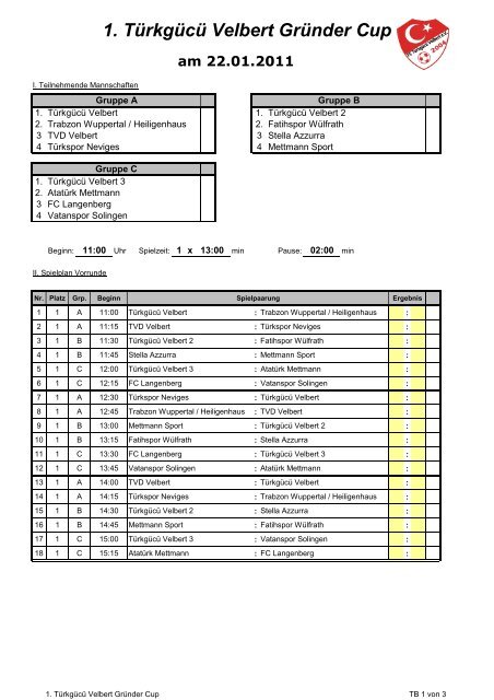 Hallenfussball Cup_Druckvorlage - FC Türkgücü Velbert