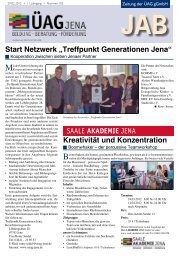 Start Netzwerk „Treffpunkt Generationen Jena“ SAALE ... - ÜAG Jena