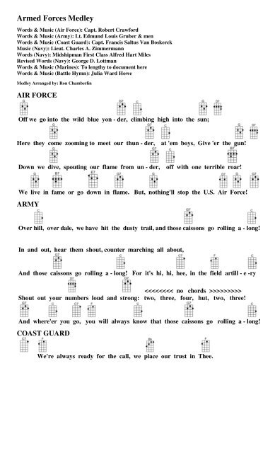Armed Forces Medley Ron S Ukulele Arrangements
