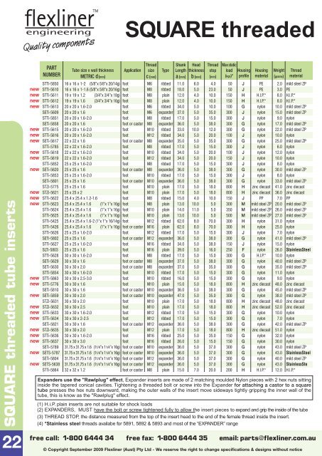 Flexliner - Tube Inserts