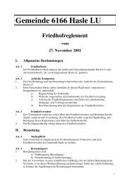 Friedhofreglement - Gemeinde Hasle LU