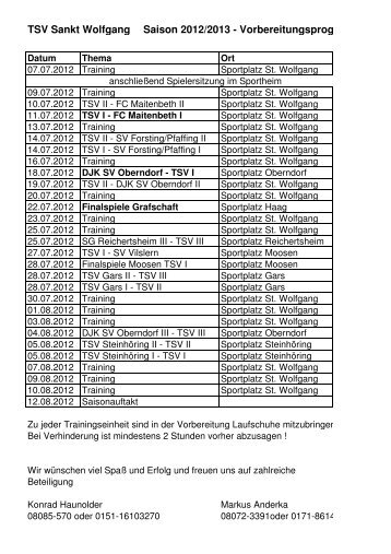 Vorbereitungsplan Sommer 2012.pdf - TSV St. Wolfgang