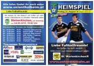 Liebe Fußballfreunde! - Union Thalheim