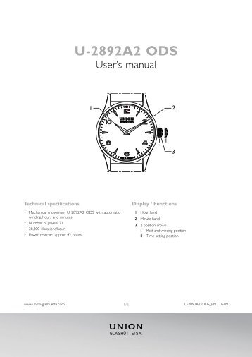 U-2892A2 ODS - Union Glashütte