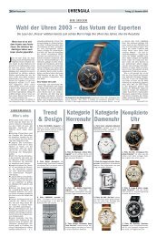 Wahl der Uhren 2003 – das Votum der Experten Trend ... - Viennatime