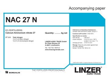Accompanying paper NAC 27N - Linzer Agro Trade