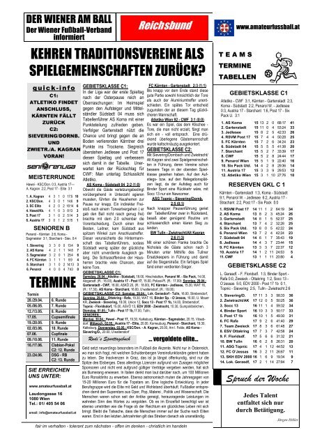 DER WIENER AM BALL - Wiener Fußball Verband