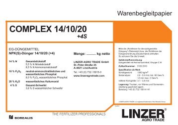 Warenbegleitpapier COMPLEX 14/10/20+4S - Linzer Agro Trade