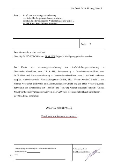 (Protokoll öffentlich-MA12) - Stadtgemeinde Wiener Neustadt