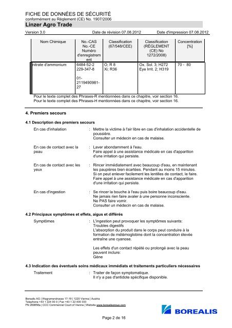 fiche de données de sécurité nac fr - Linzer Agro Trade