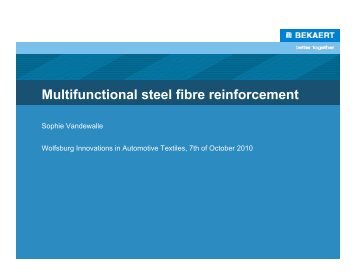 Multifunctional steel fibre reinforcement - Wolfsburg AG