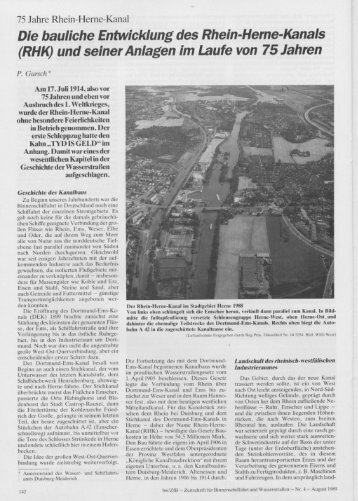 75 Jahre Rhein-Herne-Kanal - WSA Duisburg-Meiderich