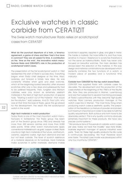 stories on hard material matters - Ceratizit S.A.
