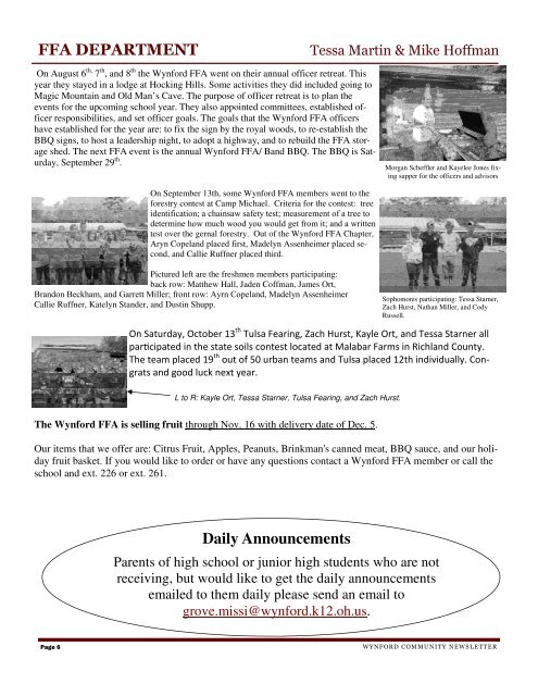 November-December 2012-January 2013 Newsletter