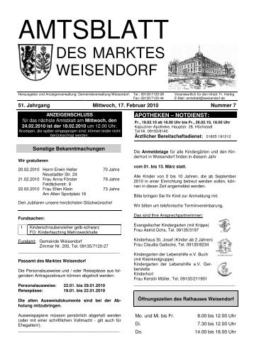 AMTSBLATT - Gemeinde Weisendorf