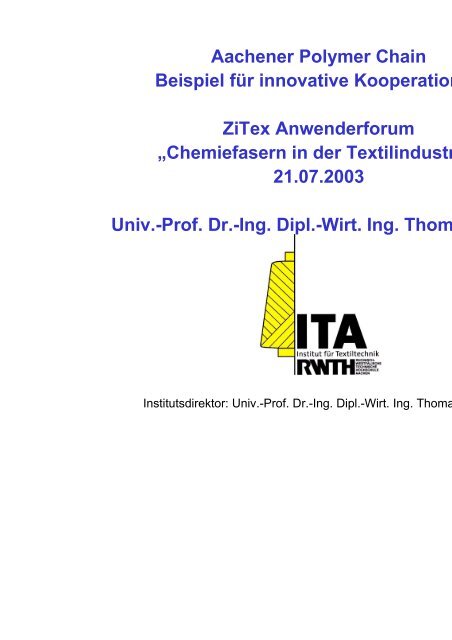 Zur Veranstaltung Am 21. Juli 2003 Industrie - ZiTex