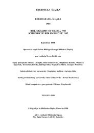 Bibliografia Śląska 1985 (format PDF, 1,58 MB