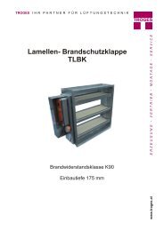 Lamellen- Brandschutzklappe TLBK - Troges