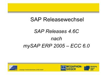 SAP Releasewechsel perdata - Wirtschaftsinformatik HTW Berlin