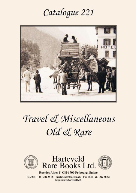 Travel &amp; Miscellaneous Old &amp; Rare - Harteveld Rare Books Ltd.