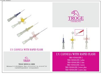 TROGE I.V. Cannula with Rapid Flash