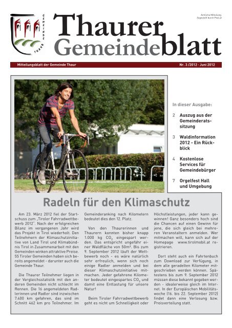 Mitteilungsblatt 3/2012 - Thaur - Land Tirol