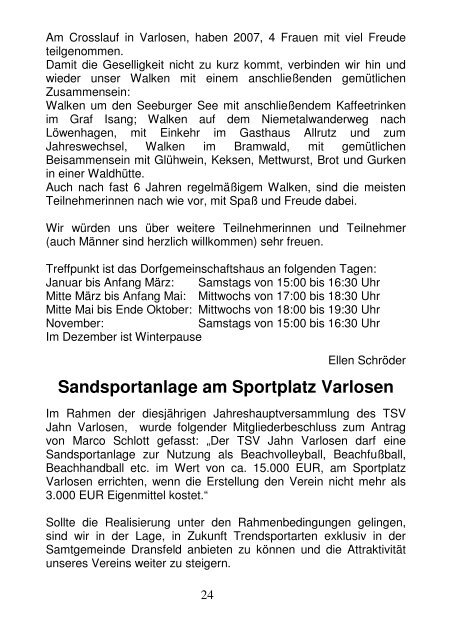 Vereinszeitung Nr. 3, 2. Quartal 2008 - Varloser Crosslauf