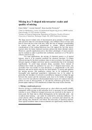 Mixing in a T-shaped microreactor: scales and quality of mixing - CSI