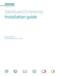 SafeGuard Enterprise Installation guide - Sophos