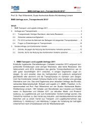 BME-Umfrage zum „Transportmarkt 2012“ Prof. Dr. Paul Wittenbrink ...