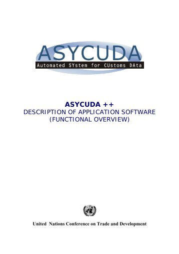 ASYCUDA Software Functional Description