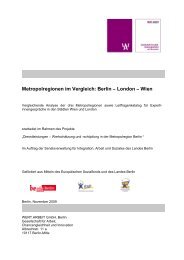 Metropolregionen im Vergleich: Berlin – London – Wien