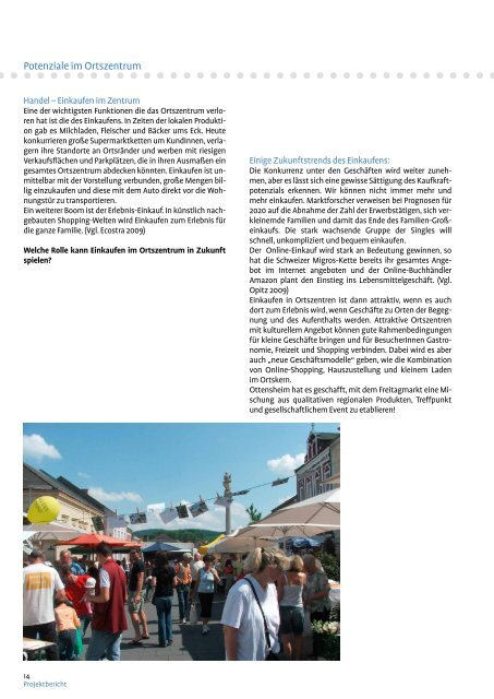 Projektbericht - Marktgemeinde Ottensheim - Land Oberösterreich
