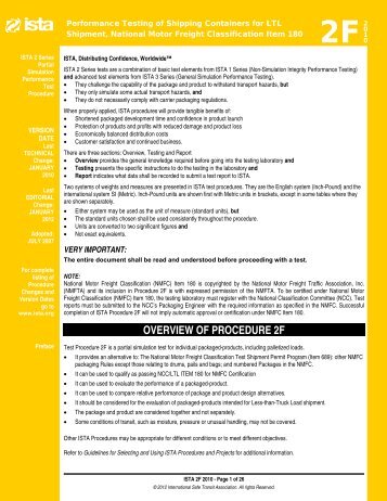 overview of procedure 2f - International Safe Transit Association