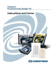 Programming Design Kit Introduction - Crestron