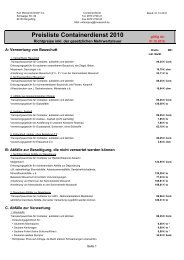 Preisliste Containerdienst Karl Mossandl Gmbh Co