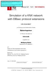Simulation of a KNX network - Technische Universität Wien