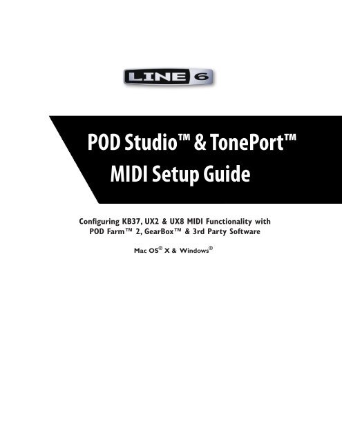 Line 6 POD Studio & TonePort MIDI Setup Guide ... - zZounds.com