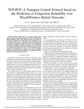 TCP-PCP: A Transport Control Protocol Based on the Prediction of ...