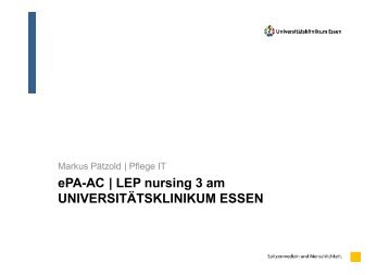 ePA-AC | LEP nursing 3 am UNIVERSITÄTSKLINIKUM ESSEN