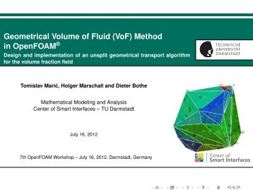 (VoF) Method in OpenFOAM - 7th OpenFOAM Workshop