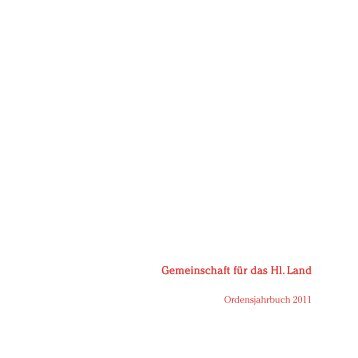 Jahrbuch 2011 - Ritterorden vom Heiligen Grab zu Jerusalem