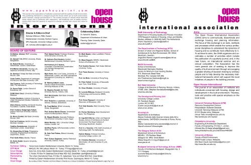 Vol :37 Issue No.2 2012 - Open House International