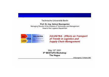 SULOGTRA - Effects on Transport of Trends in Logistics and Supply ...