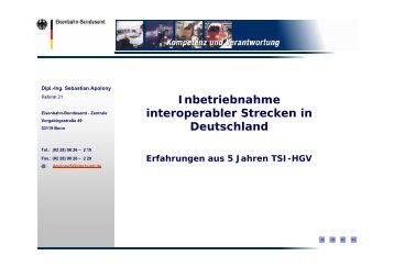 Inbetriebnahme interoperabler Strecken in Deutschland